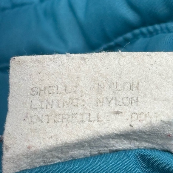 VTG Comfy USA Made Down Insulated Puffer Vest Blue Black Mens Medium-Large - Picture 9 of 16